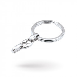 Porte-clés avec deux anneaux et poche arrière