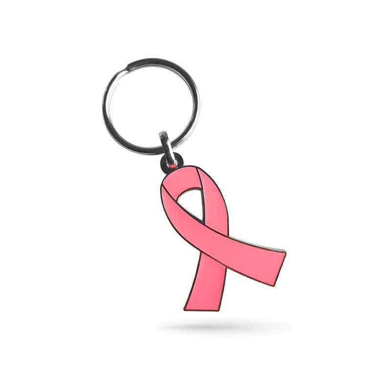 October Rose Accessory - Pink Ribbon Keychain