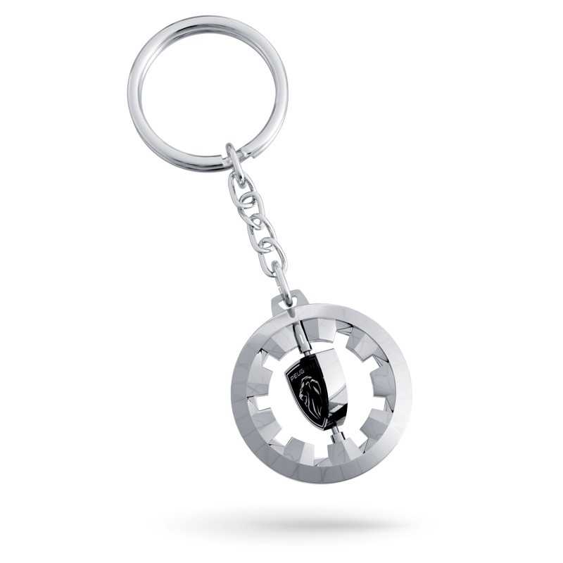 Rotating zamak keychain