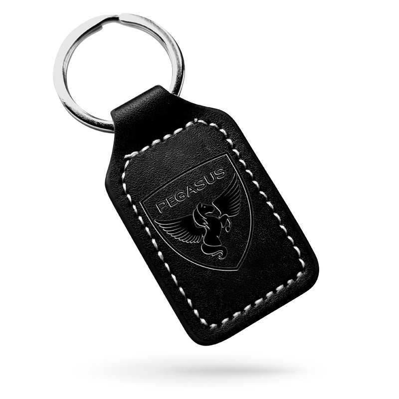 PIVEN - CUSTOMIZABLE RECTANGULAR LEATHER KEYCHAIN