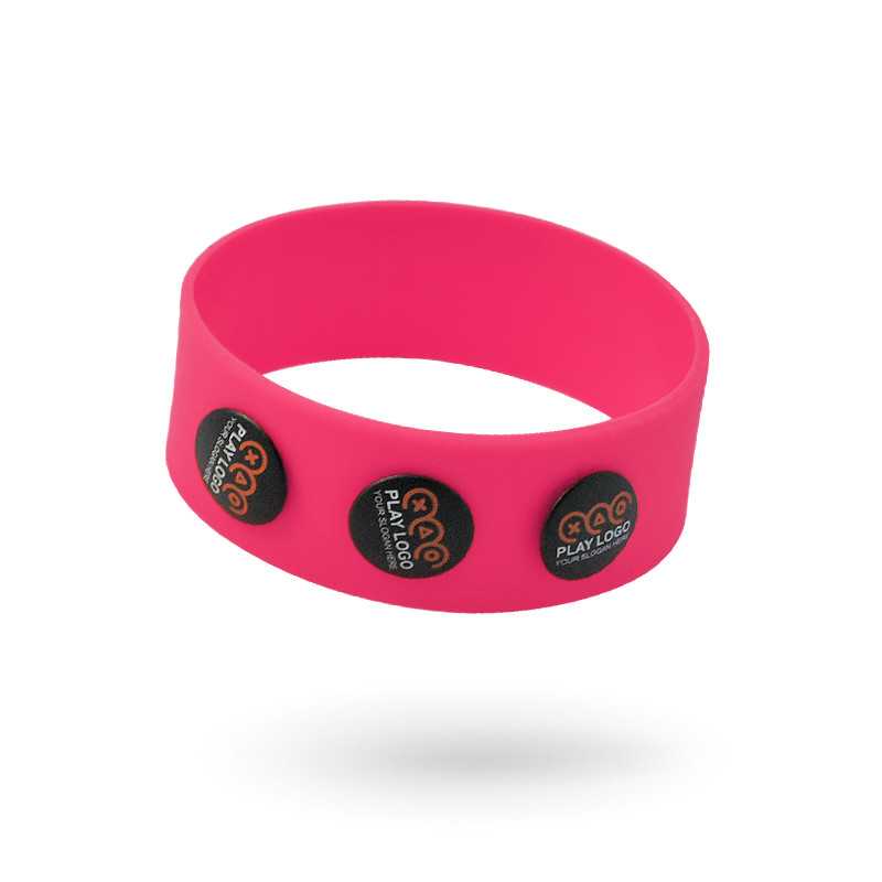 Custom Silicone Bracelet With Buttons Personalized Design Ahk 